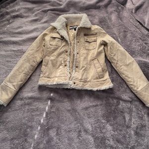 Super Vintage Sugarfly Crème Corduroy Trucker Jacket